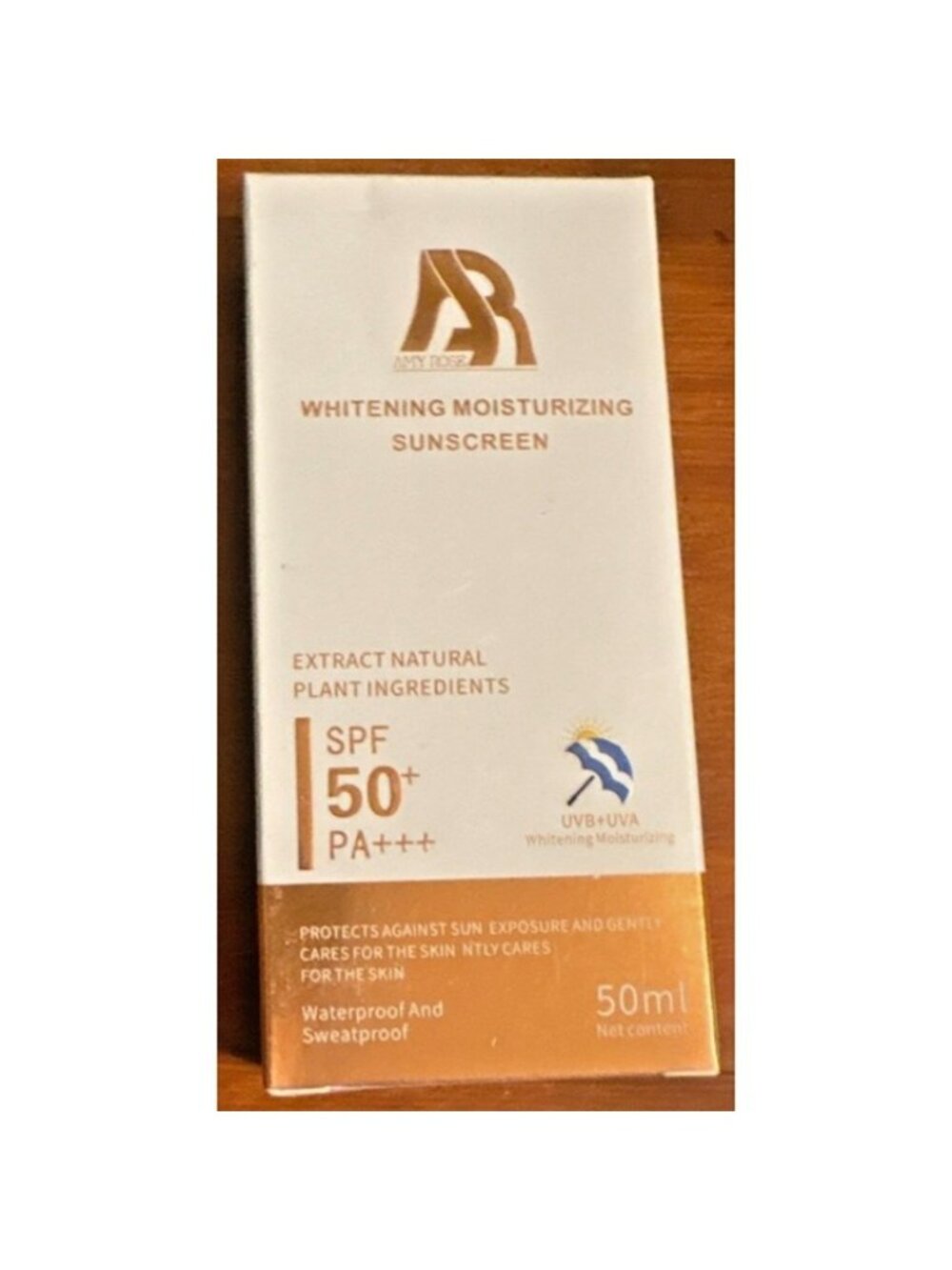 Amy Rose Whitening Moisturizing Sunscreen SPF 50+ PA+++ 50ml For Face & Neck